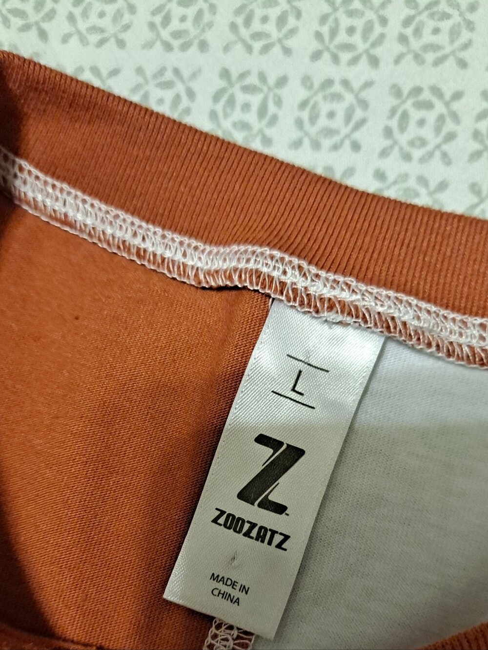 Texas Longhorns Split Graphic Crop Tee - Burnt Orange & White Sz L - Picture 4 of 5